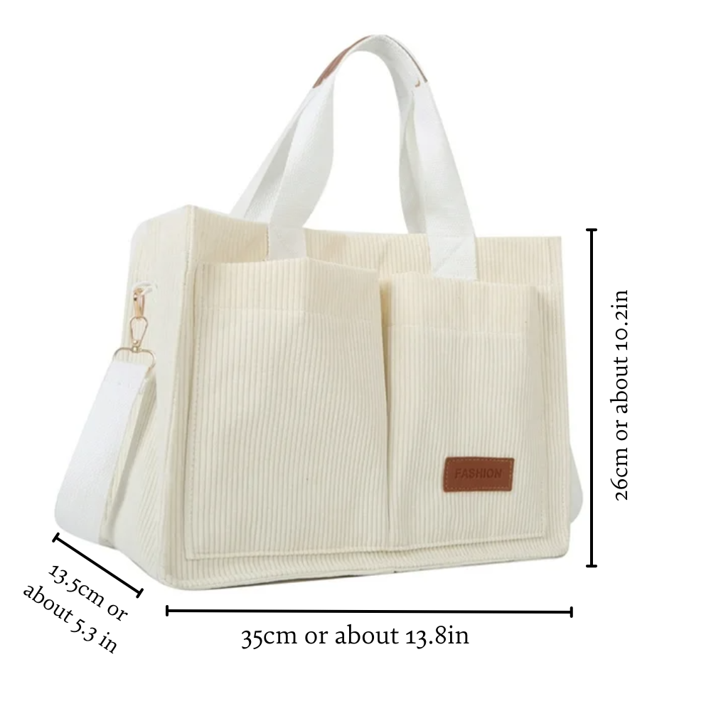 Ashlen - Wholesale Tote Bag - Women's - CORDUROY LARGE CAPACITY BAG5
