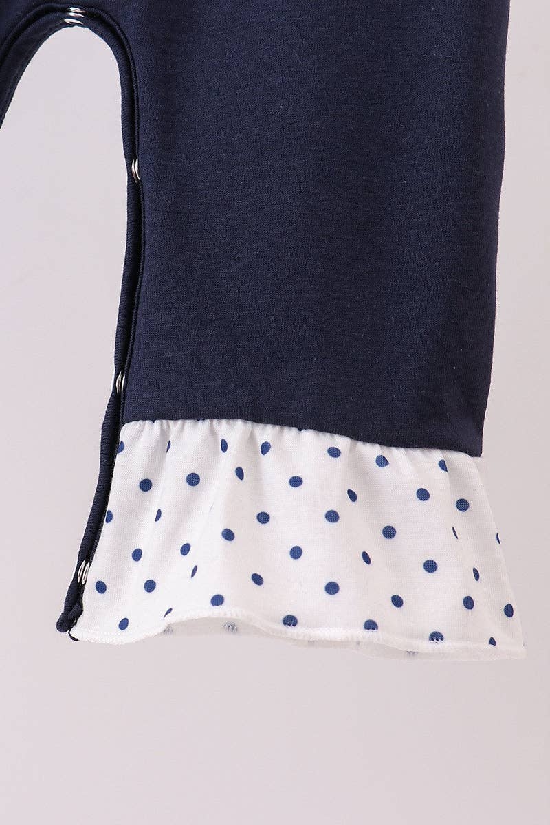 Mom & Co. - Venta al por mayor Peto - Bebés - Pelele con volantes y bordado de nacimiento marino3