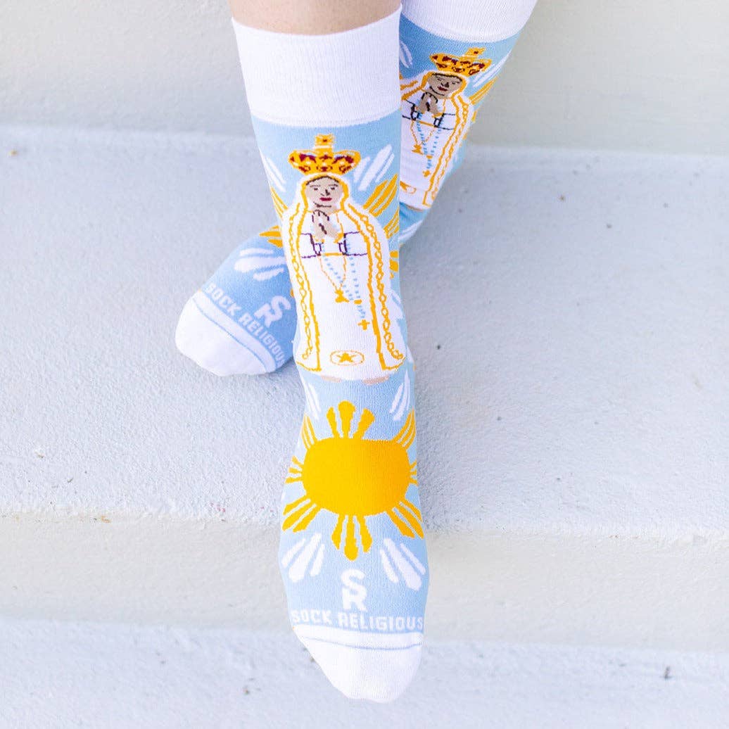 Sock Religious – Großhandel Socken - Unisex – Unsere Liebe Frau von Fatima Erwachsenensocken2
