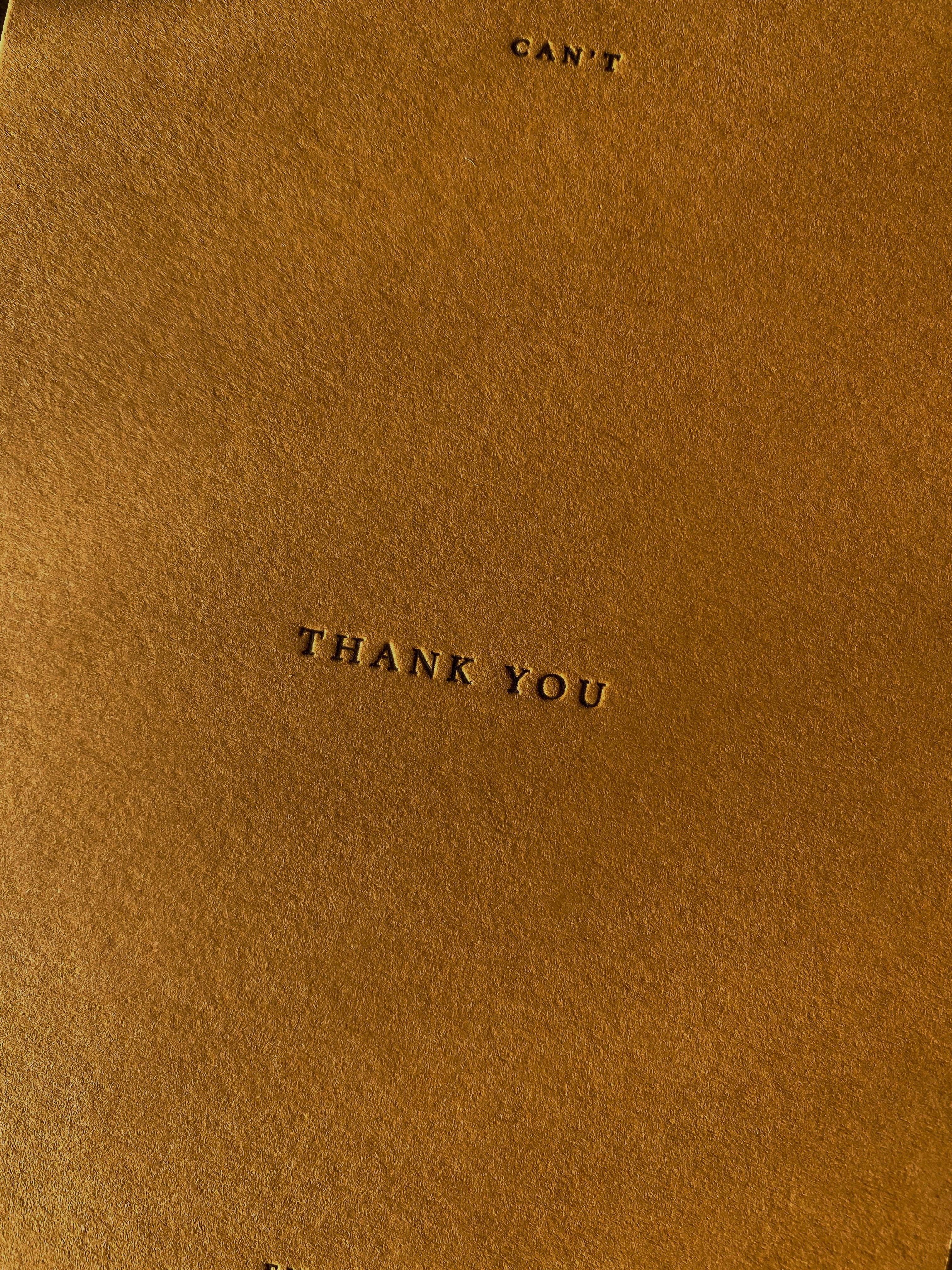 Jaymes Paper - Wholesale Thank You Card - Thank You No. 013