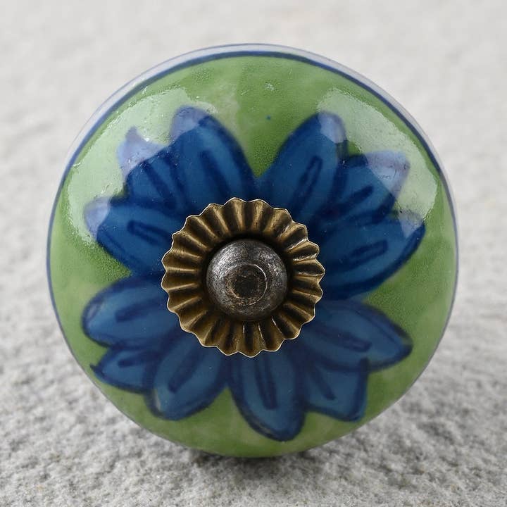 KNOBCO - Wholesale Knob/Pull - Green & Blue Ceramic Cabinet Knobs | Furniture Door Ceramic Knobs | Ceramic Knob Cabinet Knob0