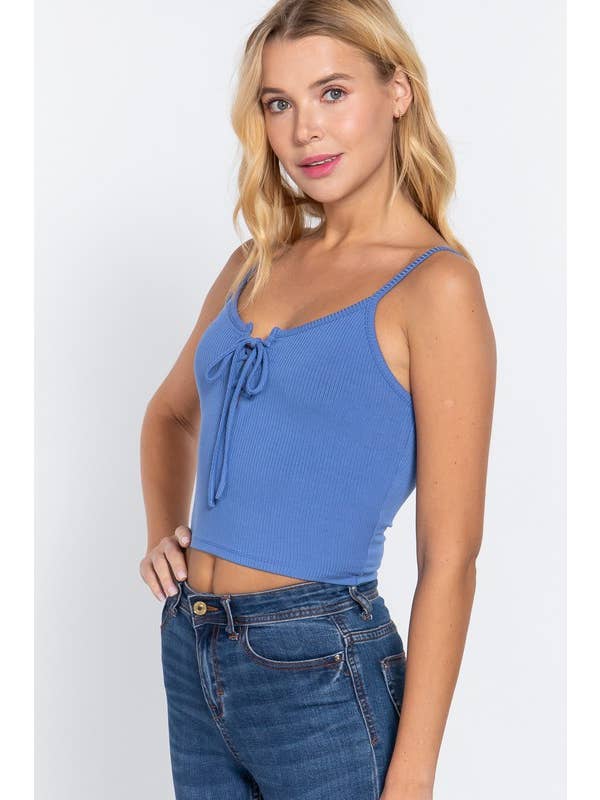 Active Basic | Active USA - Wholesale Camisole - Women's - Sweetheart Neck Heavy Rib Knit Cami Top