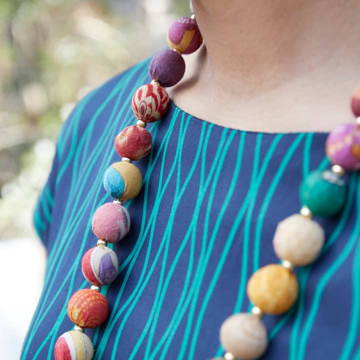 WorldFinds - Wholesale Beaded/Pearl Necklace - Kantha Garland Necklace2