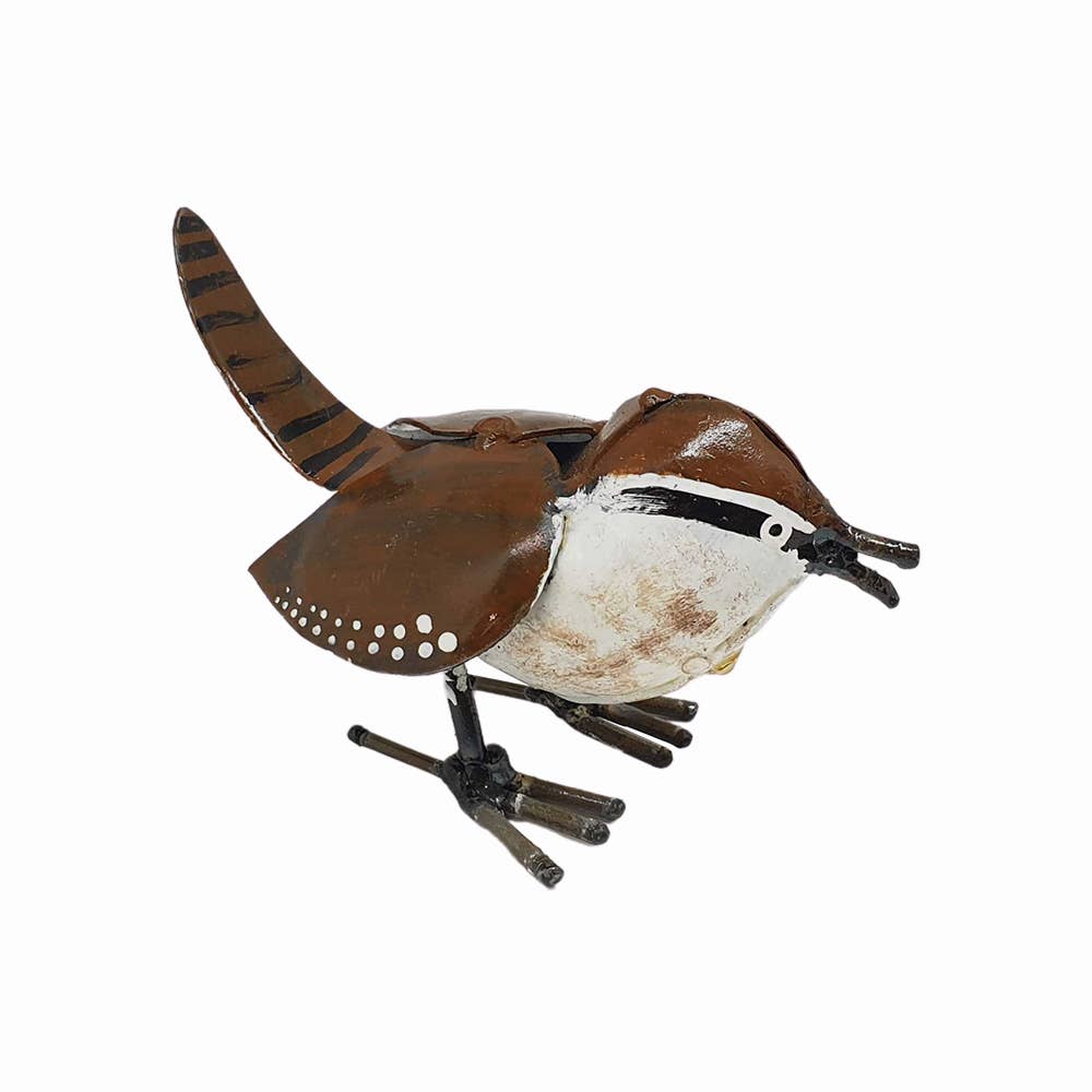VIE - Wholesale Sculpture - Small Recycled Metal Bird Sculpture0