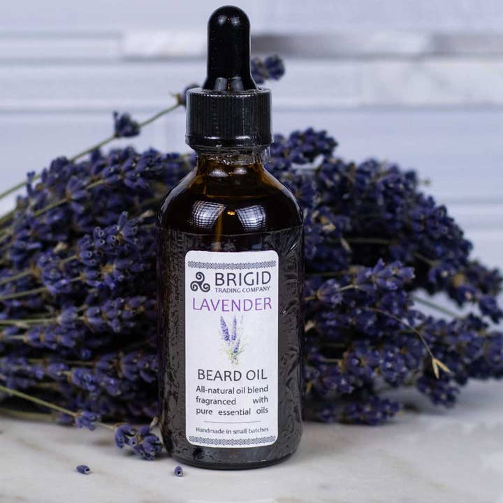 Lavender Natural Beard Oil - The Herb of Royalty for wholesale by Brigid Trading Company