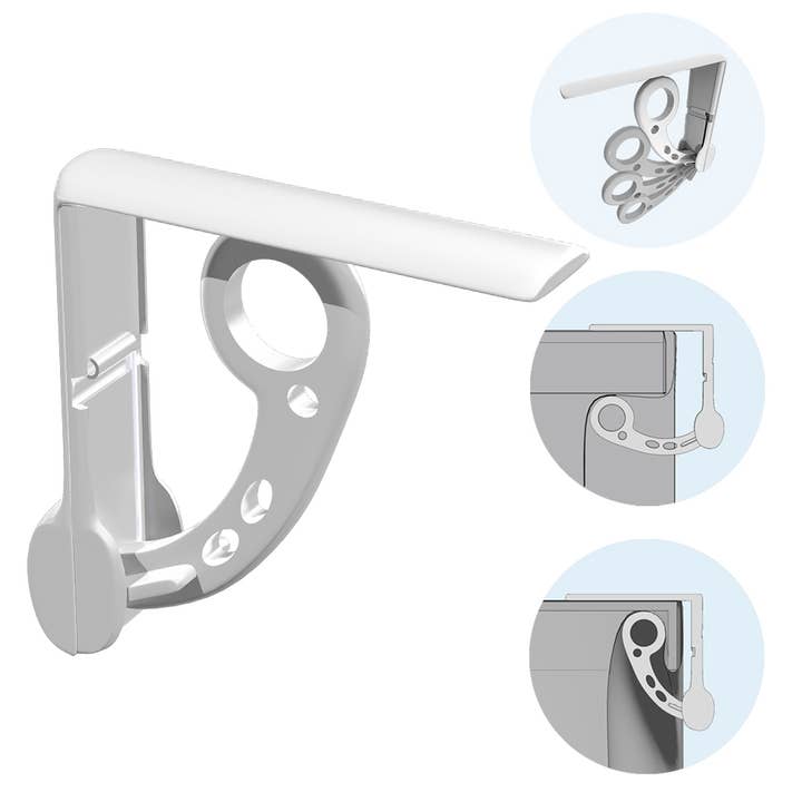 White tablecloth clip in glossy ABS BL 4pcs for wholesale by Idea Casa