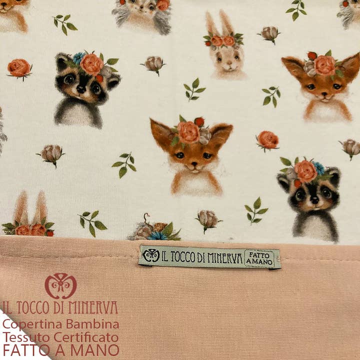 Romantisk certificeret bomuldsbabytæppe - Håndlavet for engroshandel hos Il Tocco di Minerva