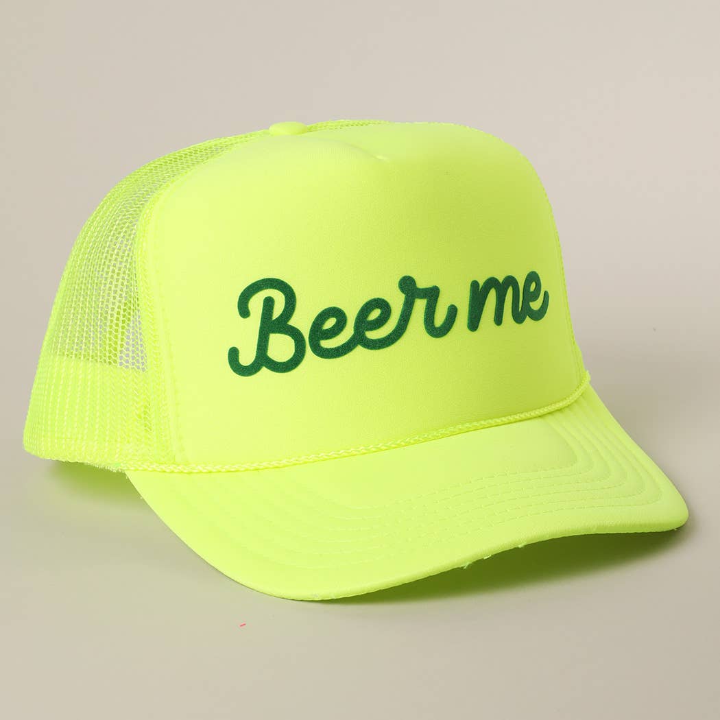 Fashion City – Engroshandel Trucker hat - Unisex – Øl Mig Tekst Printet Mesh Ryg Skum Trucker Kasket16