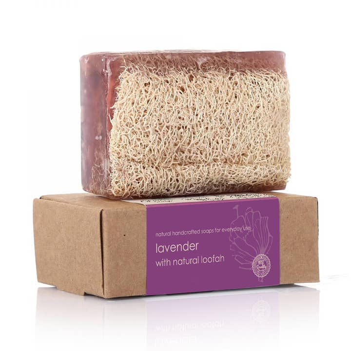 Lavender with Loofah Soap for wholesale by Kyble Soaps