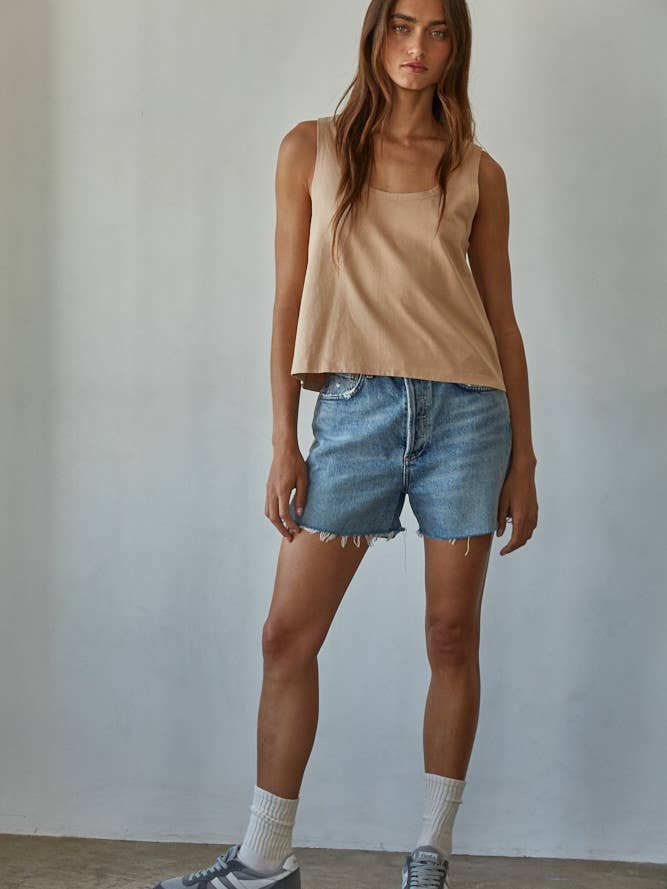 By Together - Wholesale Tank Top - Women's - L8751 | Knit Cotton Scoop Neck Sleeveless Tank Top18