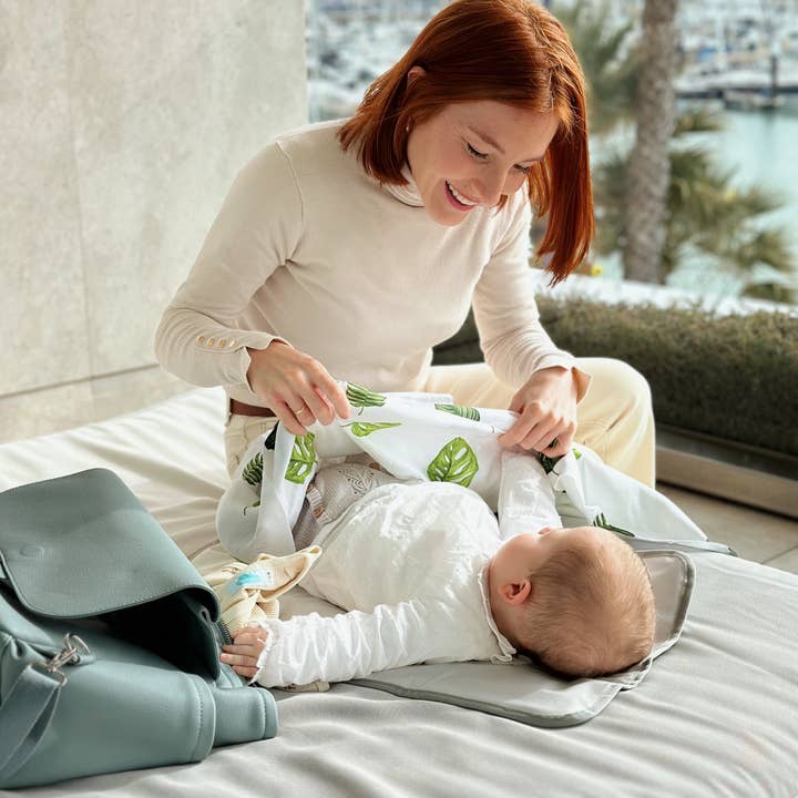 Nenina & Co - Wholesale Diaper Bag - Baby - MIREM By Nenina & Co Dusty Blue Maternal Bag + Gift Changer9