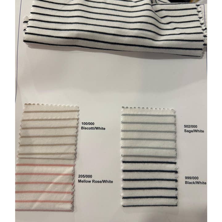 BelieveWorks - Wholesale Knit Top - Women's - Bamboo Organic Cotton Spandex Stripe Jersey Fabric6