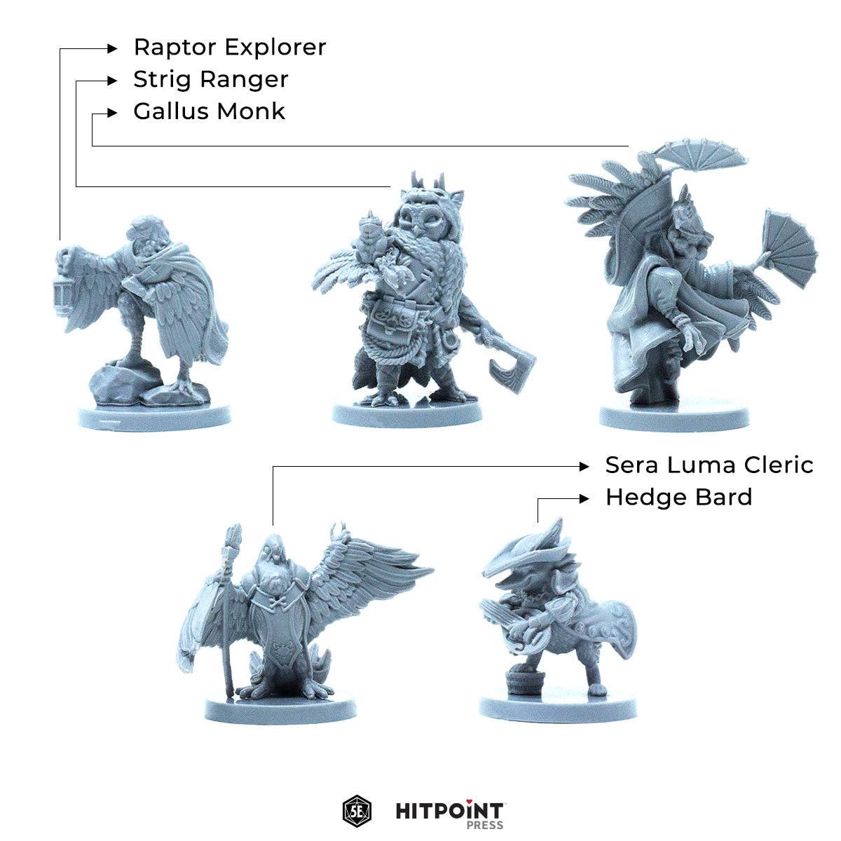 Hit Point Press - Vente Figurine – enfant - Humblewood : Citoyens d'Alderheart - Figurines (Minis en plastique)1