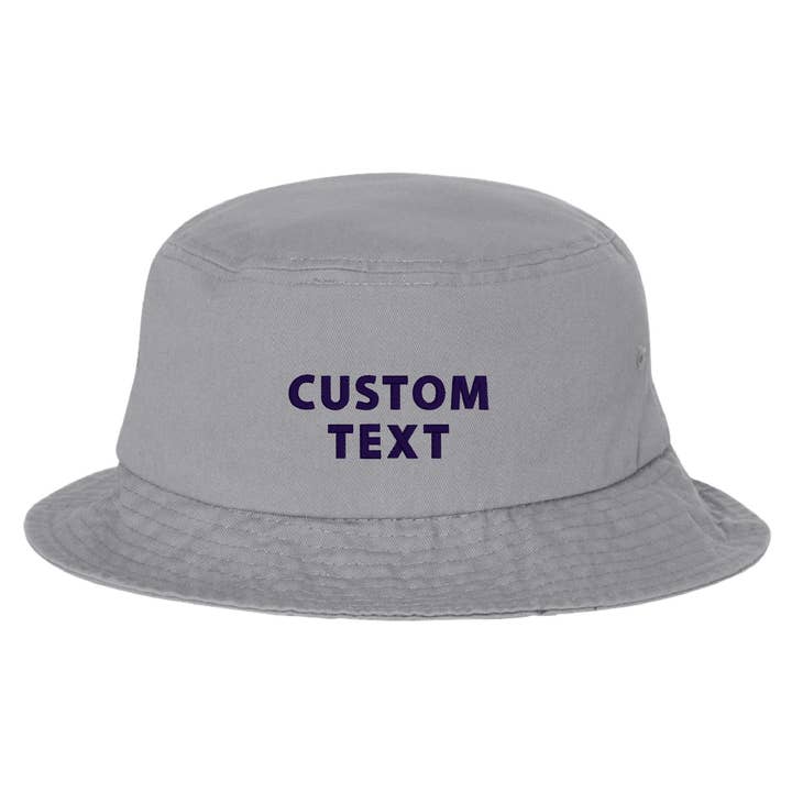 Gracie Designs - Wholesale Bucket Hat - Unisex - Custom Text Minimalist Bucket Hat - Embroidered3
