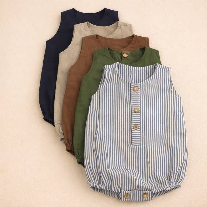 Leinen Babystrampler – Maïa | Natürlich & Zeitlos für den Großhandel von Zao & Co