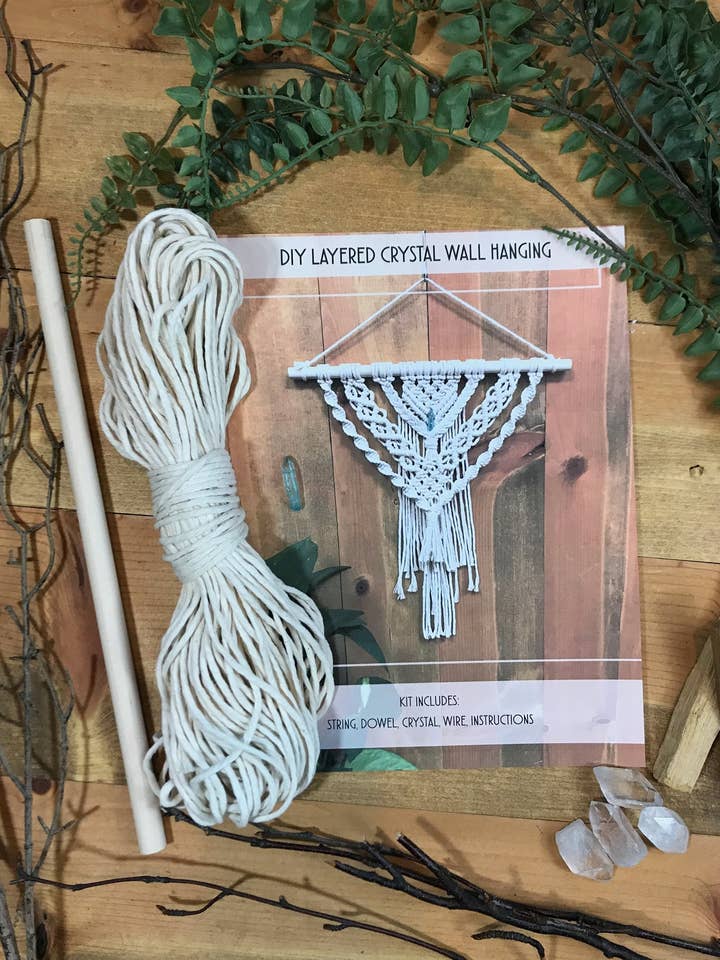 DIY Makramee geschichteten Kristall Wandbehang Kit für den Großhandel von Tangled Up In Hue