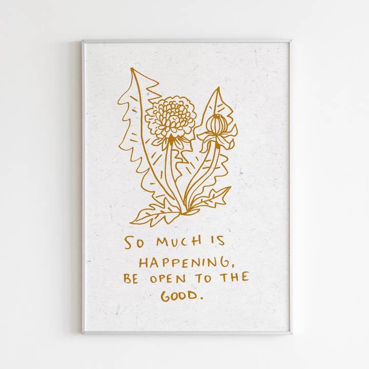 « Good » Art Print - Moutarde | Disponible en 5x7, 8x10 ou 11x14 pour la vente par Jennyfer Marie Art