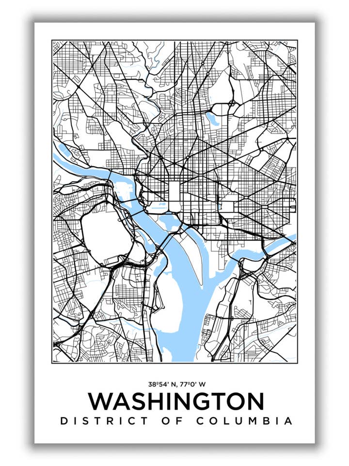 Map of Washington District of Columbia for wholesale by Stanley Print House