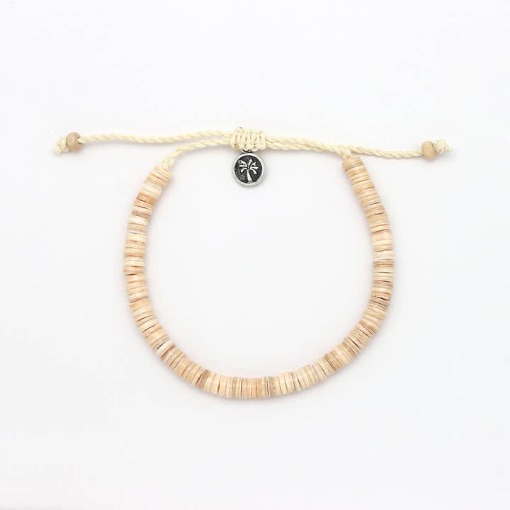 Pineapple Island - Venta al por mayor Pulsera tobillera - Tobillera Ahiki Natural Bead, tobillera de playa de Pineapple Island