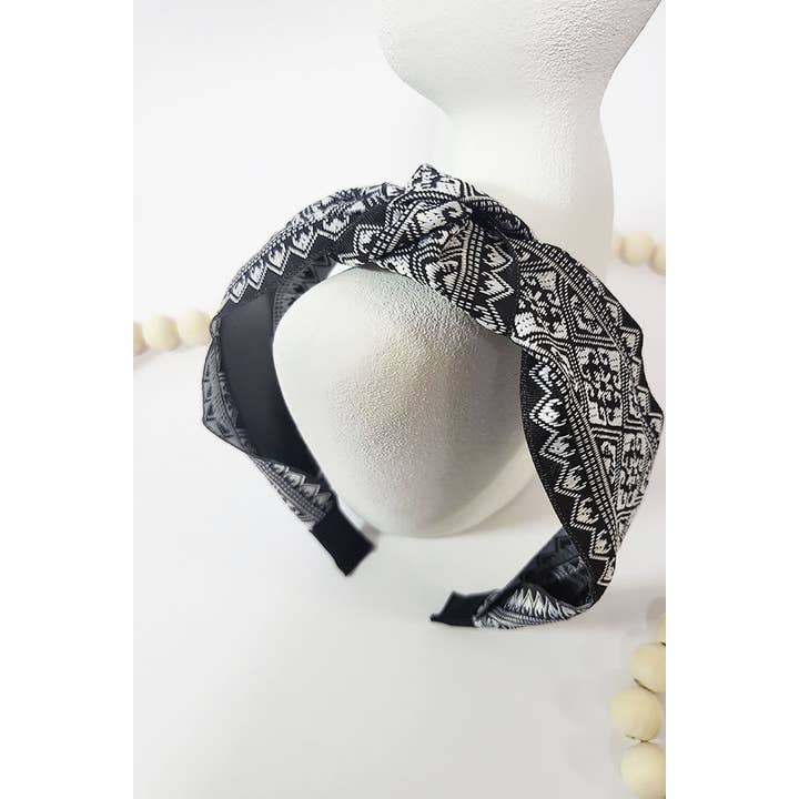 Funteze - Wholesale Fashion Headband - Women's - Aztec Center Knotted Headband