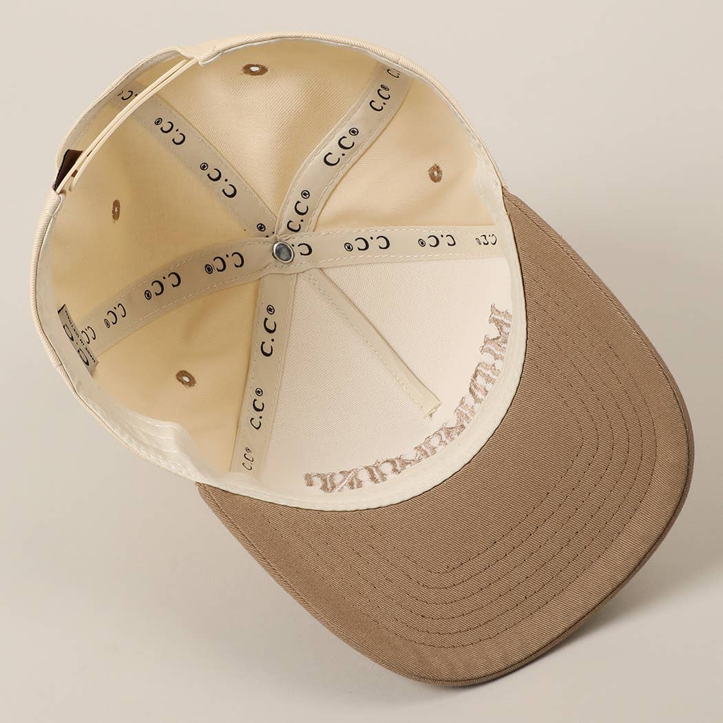 Fashion City – wholesale Trucker hat – Unisex – MOMMIN' Letter Embroidery Two-Tone Trucker Hat3