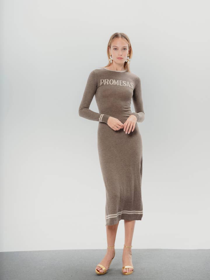 Dolores Promesas - Vente Robe – femme - Robe midi en maille Marta Promises