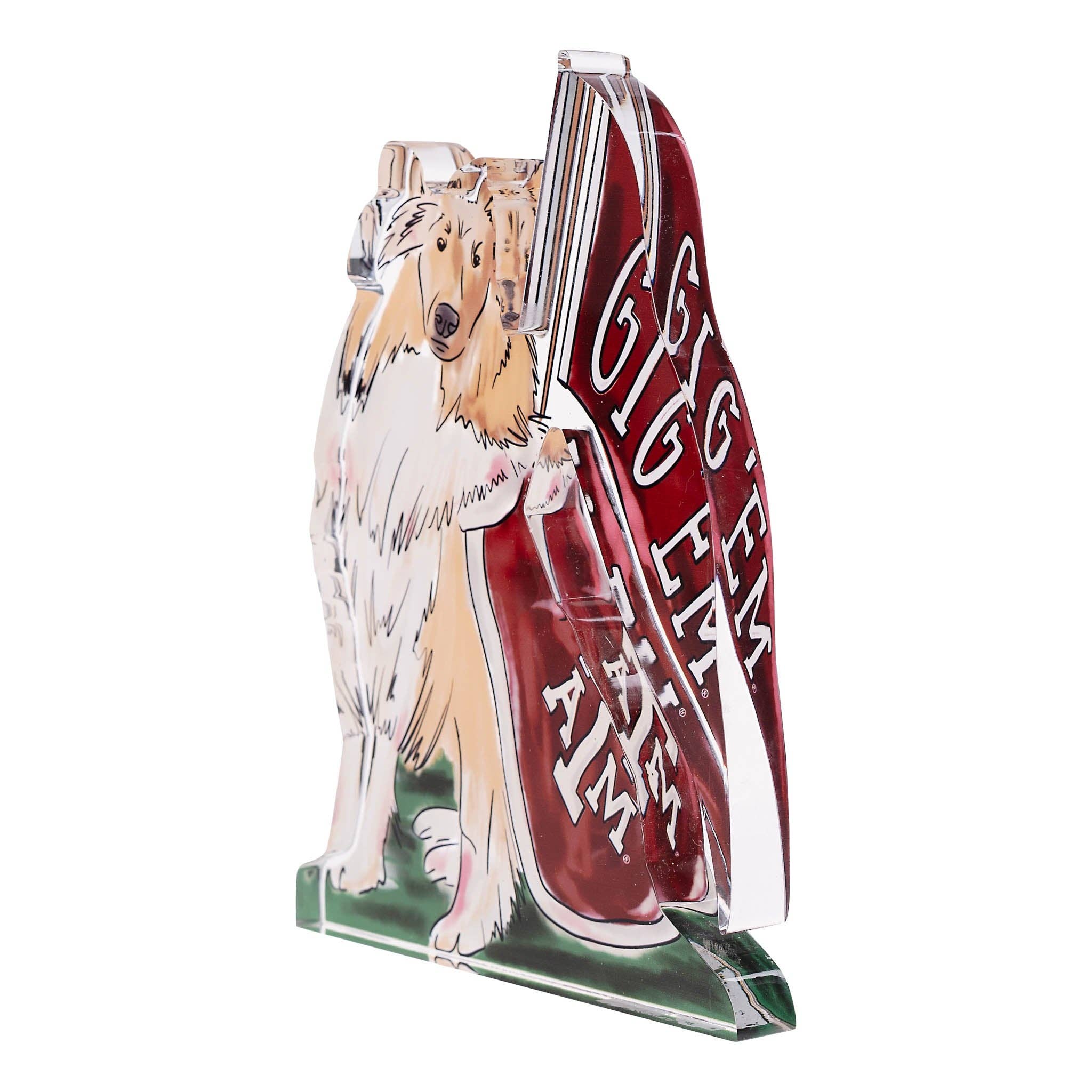 Glory Haus - Wholesale Decorative Tabletop Object - Texas A&M Reveille Acrylic Stand1