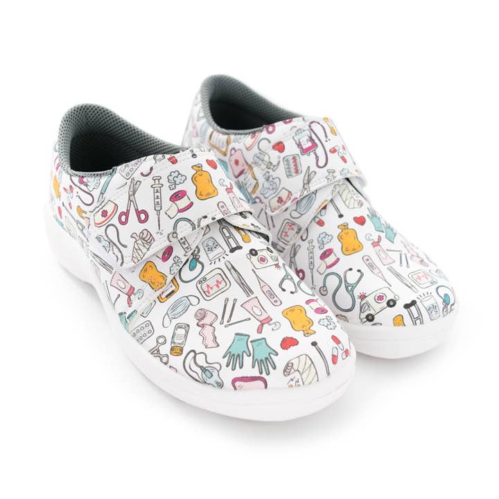 Calzame - Wholesale Slip On Sneakers - Women's - Nursing sanitary and nursing shoes with velcro