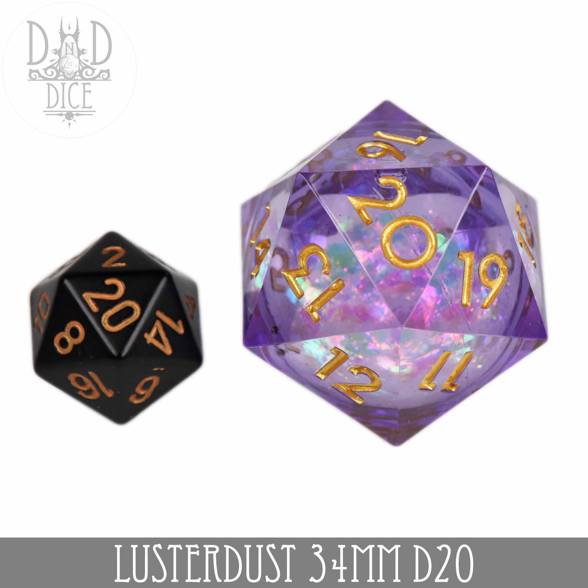 DNDDICE.COM - Wholesale Dice - 34mm D20 Lusterdust (Liquid Core Countdown)1