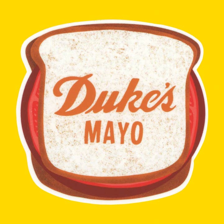 Duke's Mayonnaise Tomato Sandwich Sticker for wholesale by EEW art & cards