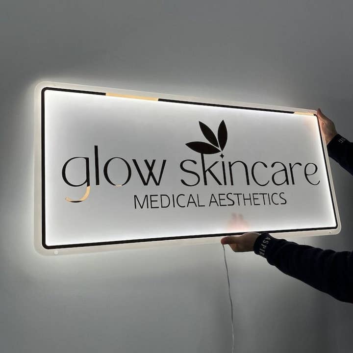 Glow Neon - Wholesale Neon Sign - Personalize Logo/Signboard w/ LED Lights, Sign for Business