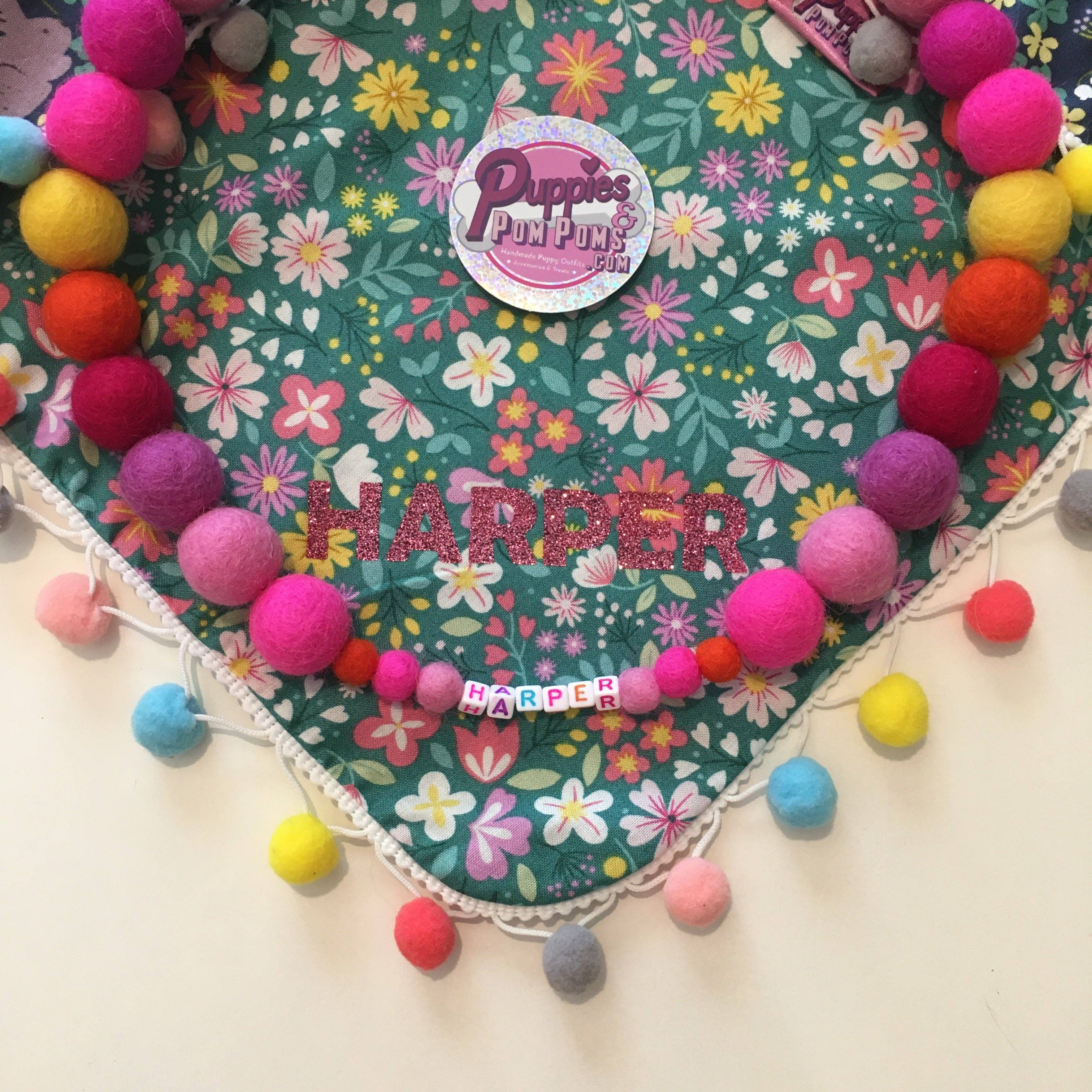 Puppies & Pom Poms - Wholesale Pet Collar - Dog - Pink - Personalised Pom Pom Dog Collar51