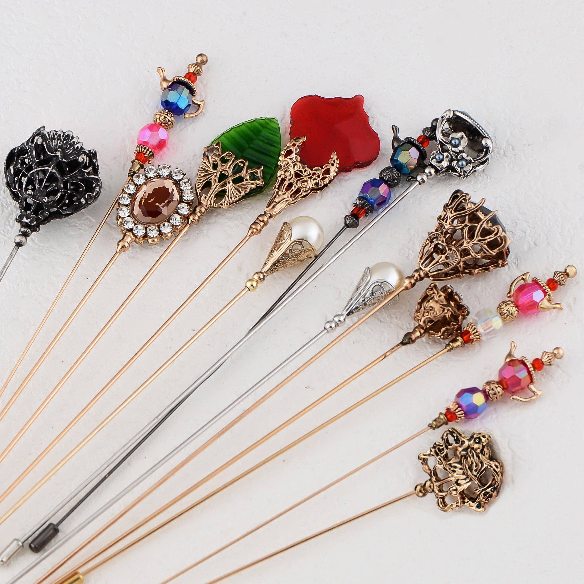 AK Brand - Wholesale Hat Accessory - Women's - 8 inch long Vintage Style Hat Pin15