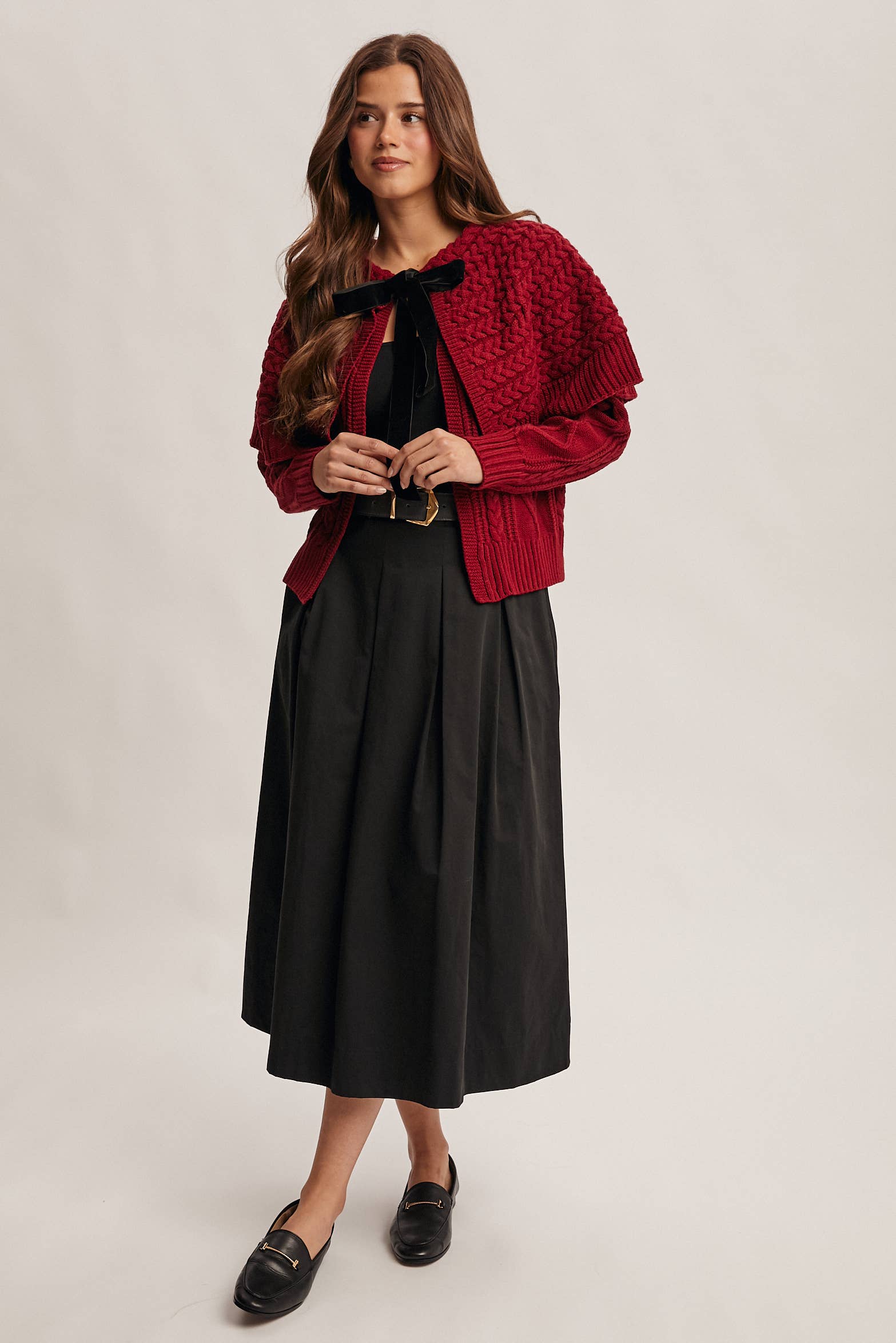 Forte – Engroshandel Nederdel - Dame – Plisseret A-line Midi Nederdel FSK000111