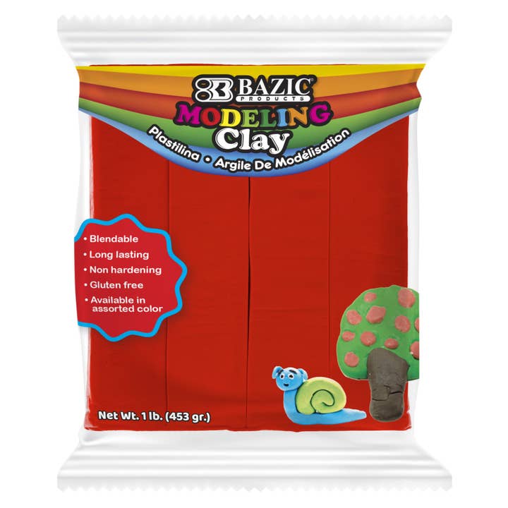 Luna Office Supply - Everyday Essential - Wholesale Doe-het-zelf-knutselset - Kinderen - 1 lb rode kleur modellering klei1