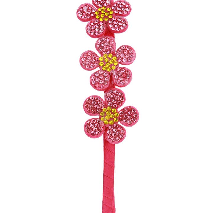 Rhinestone Daisy Headband for wholesale by Sparkle Sisters by Couture Clips