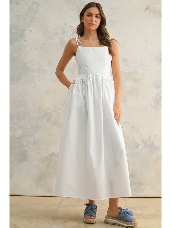 MIOU MUSE - Wholesale Dress - Women's - D4915 BOW TIE FRONT DETAIL DRESS