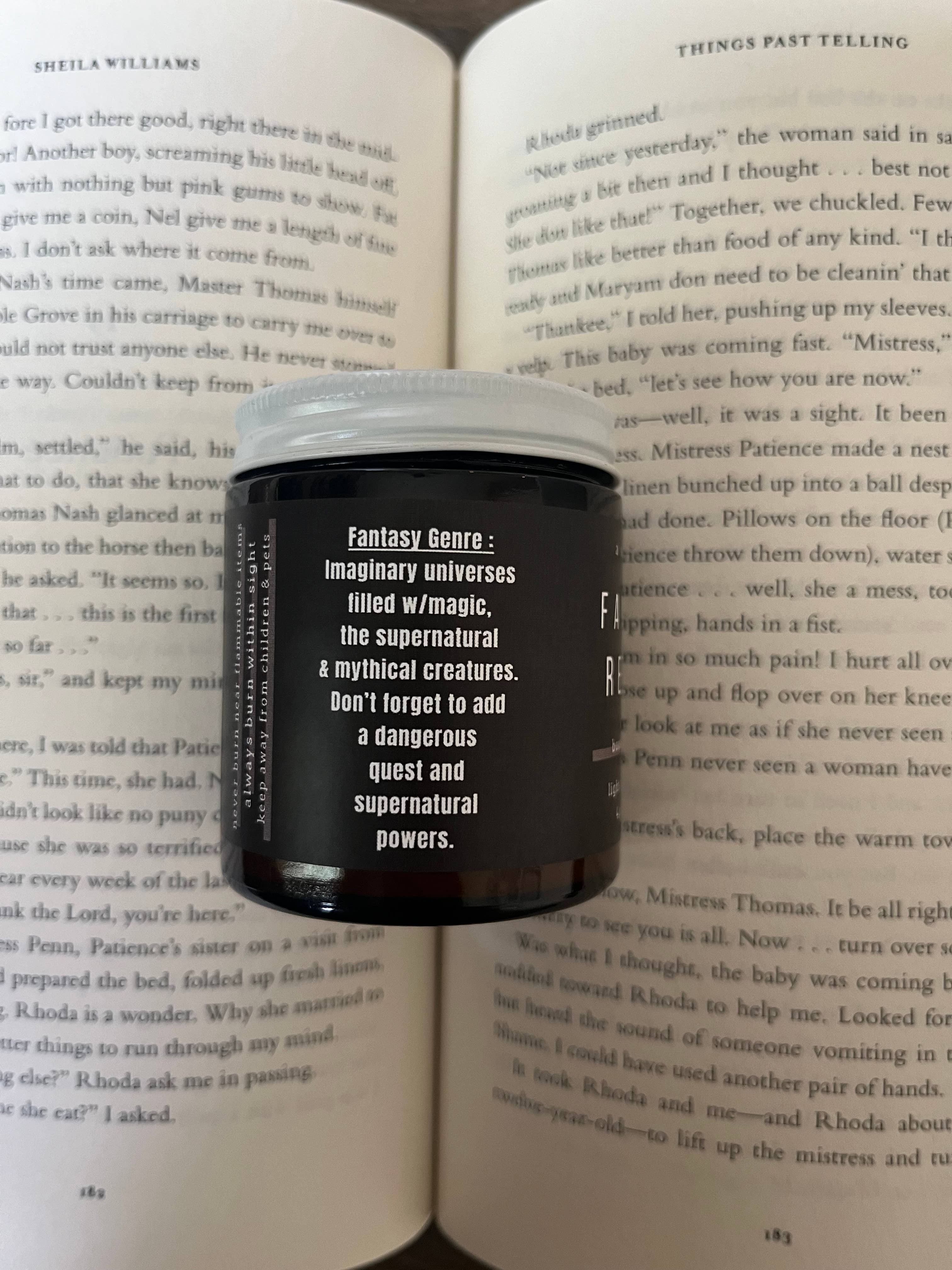 A Scent Story Candle Co - Wholesale Jar/Filled Candle - Fantasy Reader -  Bookish Candle | Book Themed Candle 1