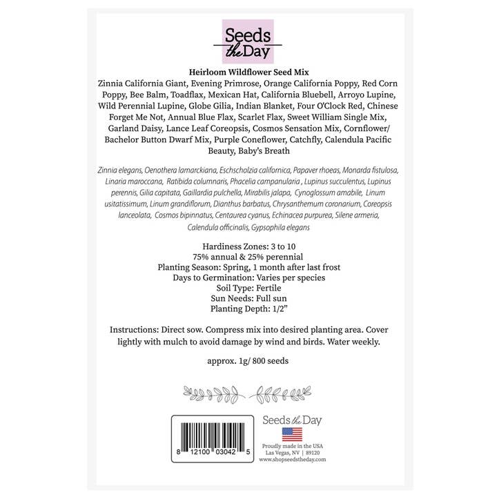 Seeds The Day - Wholesale Thank You Card - GROWABLE CARDS Thank You Card 3 | w/Wildflower Seeds