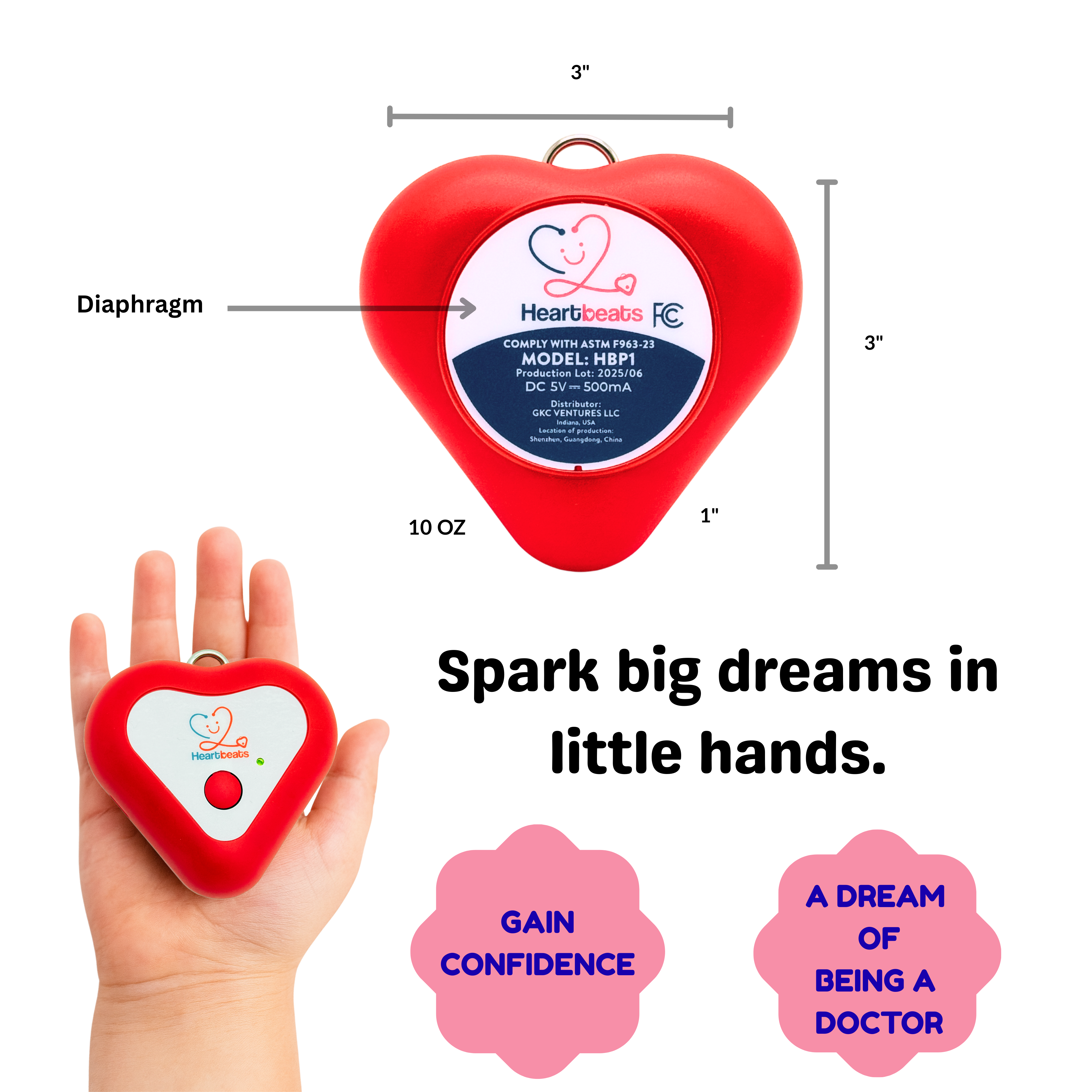 GKC Ventures LLC - Wholesale Electronic Toy - Kids & Baby - Heartbeats Electronic Stethoscope Toy For Kids ages 4+-STEM2