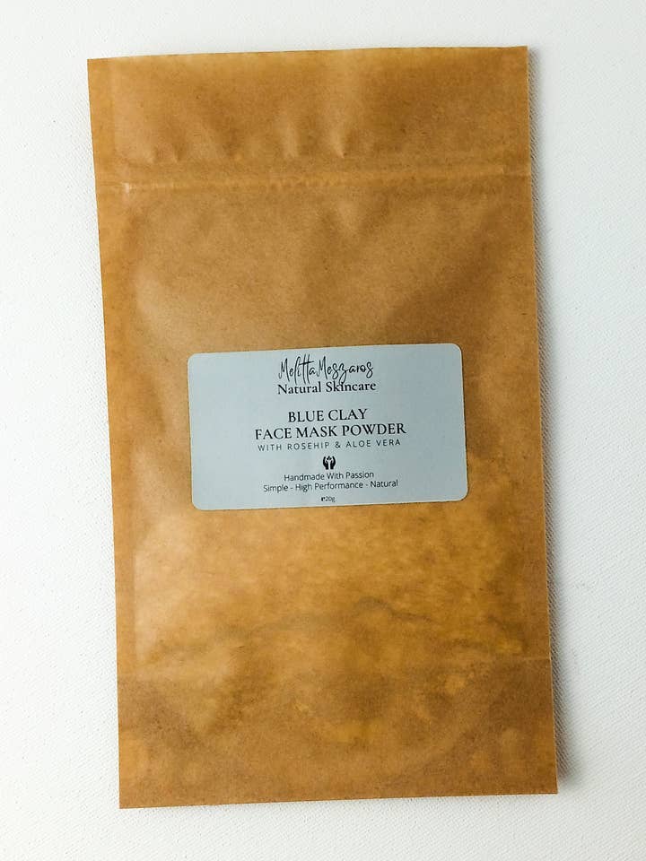 Blue Clay Face Mask in bulk 200g for wholesale by Melitta Meszaros Natural Skincare