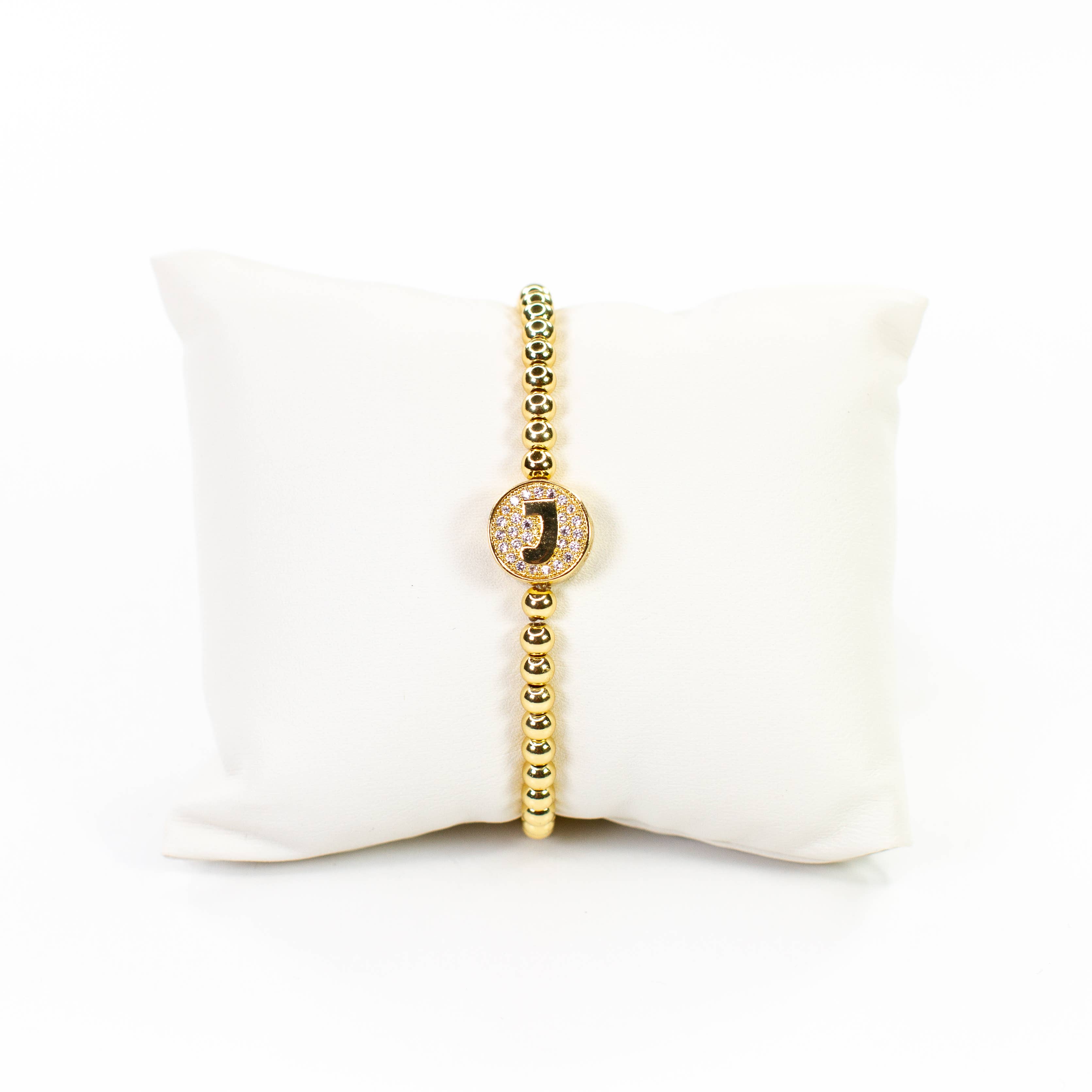 Savvy Bling - Wholesale Beaded Bracelet - Initial Simulated Diamond Bracelet9