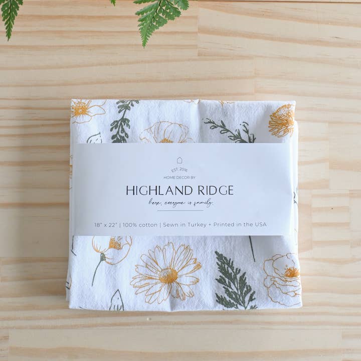 Highland Ridge | Handmade Home Decor - Vente Torchons - Torchon de jardin Fleur8
