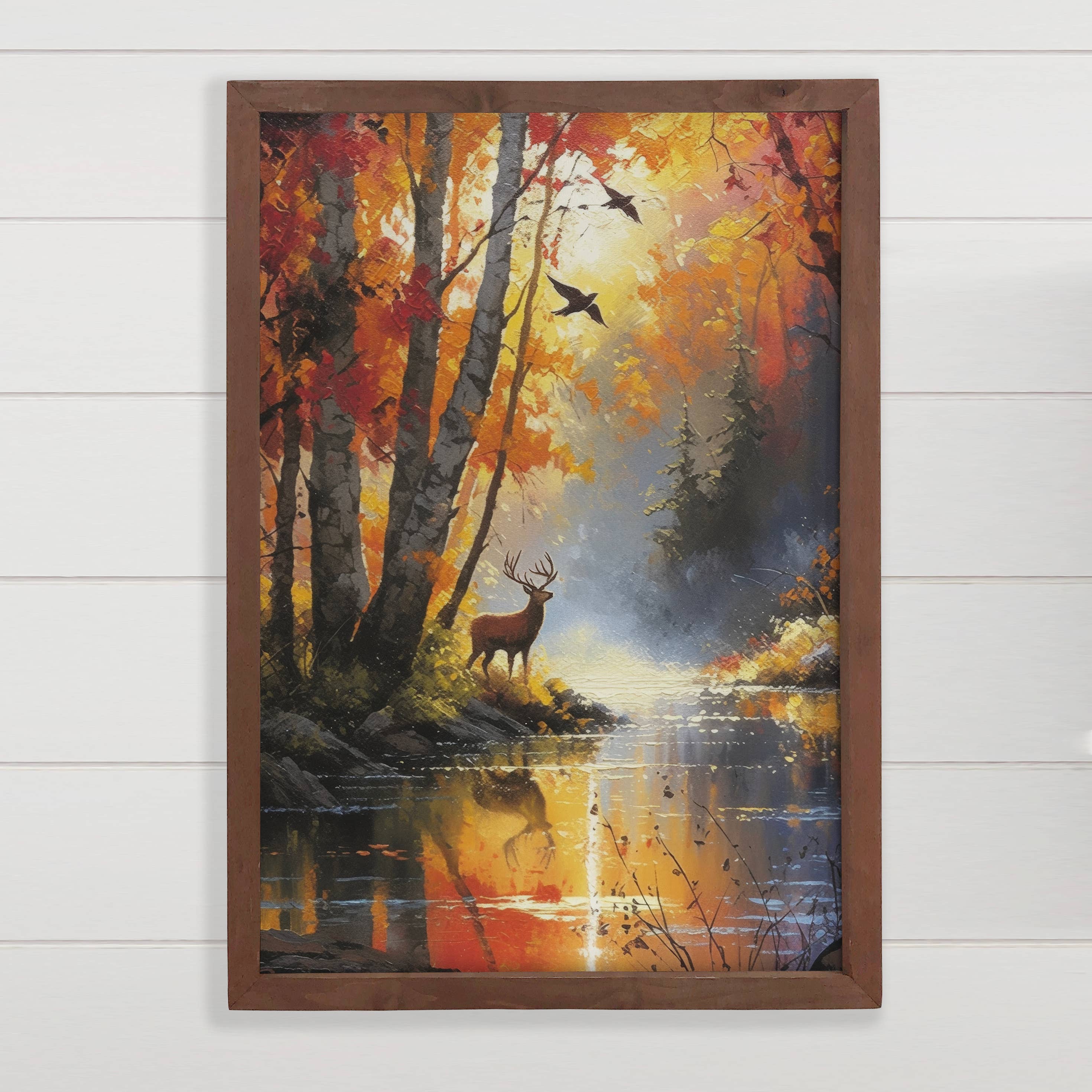 Hangout Home - Wholesale Art Print - Deer in the Wood in the Fall - Fall Mountain Canvas Art 4