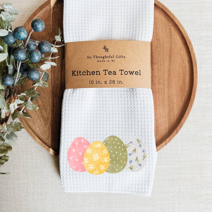 Torchon de Pâques - Œufs de Pâques | Torchon de cuisine pour la vente par So Thoughtful Gifts