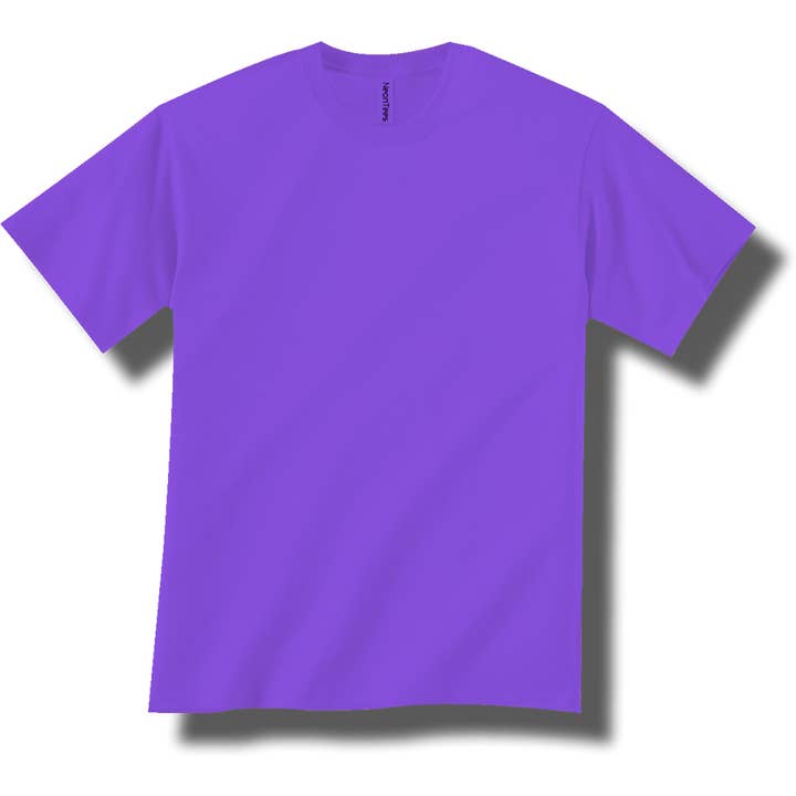 T-shirt violet fluo à manches courtes Ringspun pour adulte pour la vente par Neon Tees
