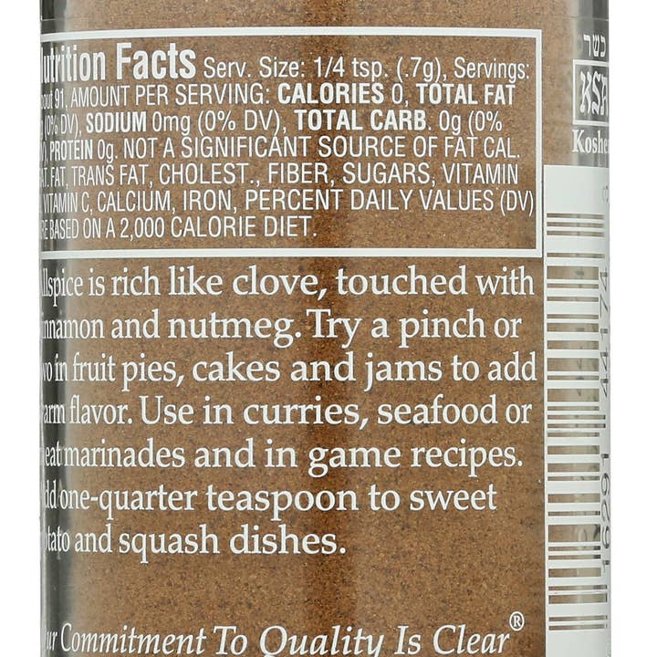 Everyday Supply Co - Wholesale Dried Spice - MORTON & BASSETT ALLSPICE GROUND - Case of 31