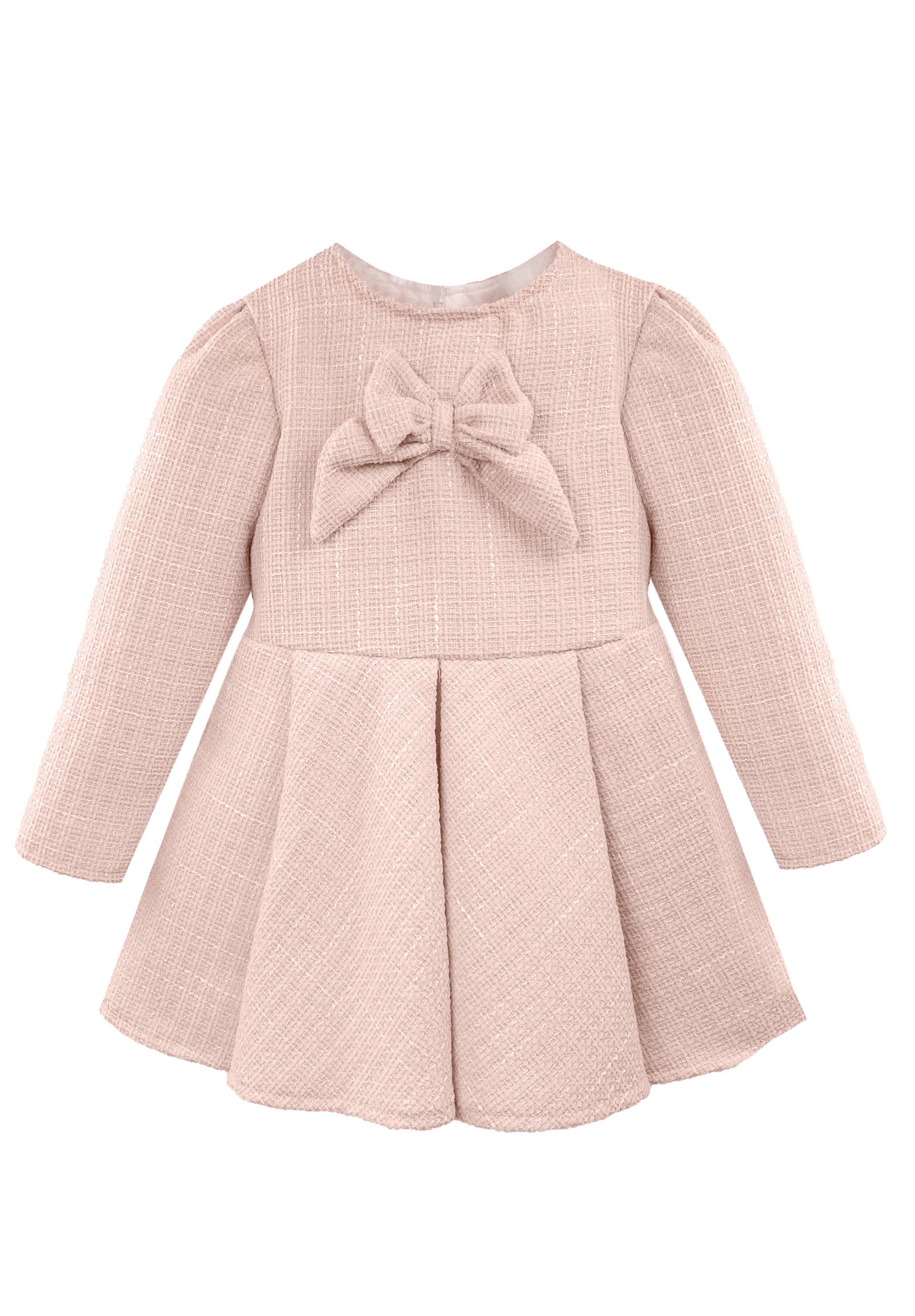 Pink Tweed Dress with a Bow Blanche for wholesale on Faire1