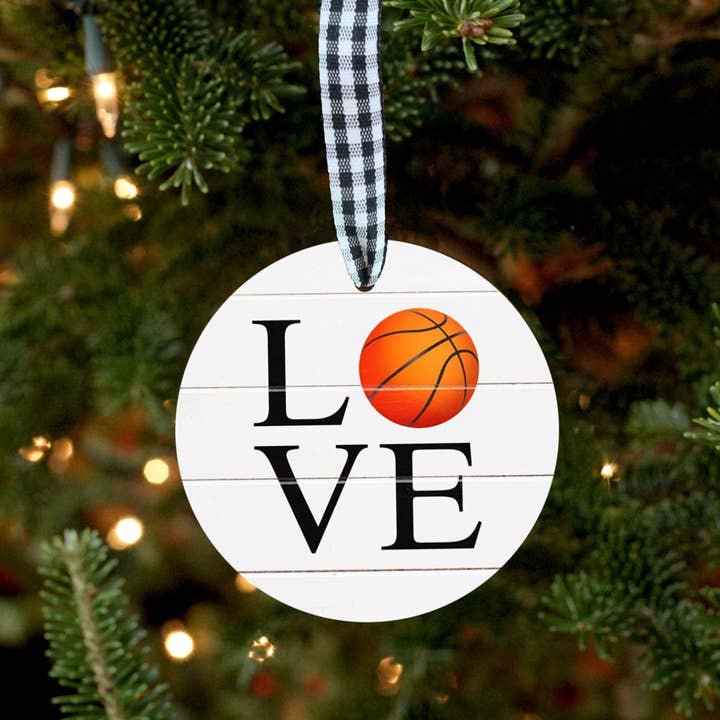 Basketball Ornament - Sports Ornament for wholesale by Melody Press Co.