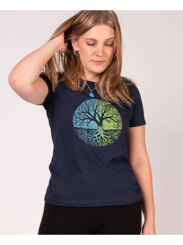 Soul Flower - Wholesale Screen printed t-shirt – unisex - Tree Of Life Organic T-Shirt - Unisex